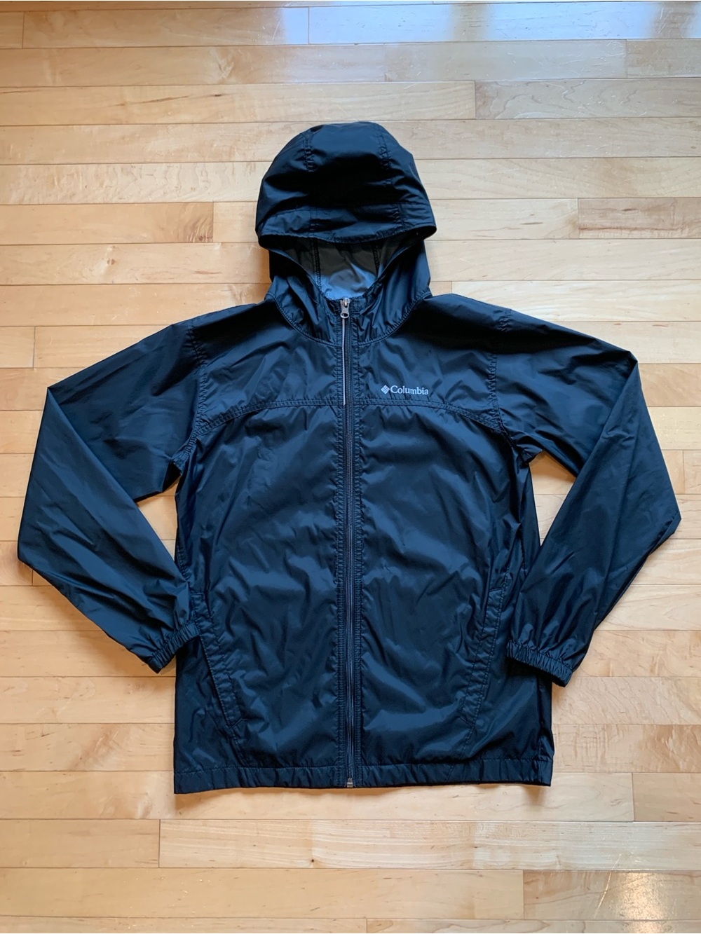 Columbia Boys Glennaker Rain Jacket – Black – Youth Large (14-16)